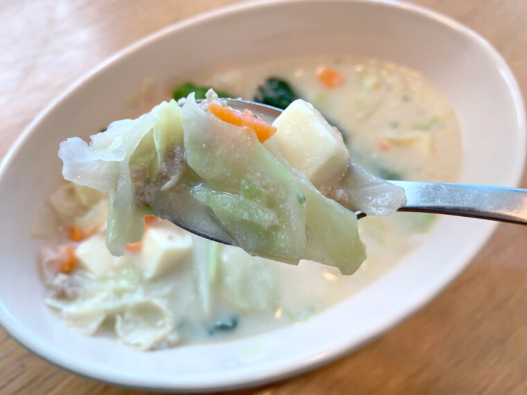 GREEN SPOON スープ　CHO FUN｜菜の花と豆腐のピリ辛台湾豆乳鍋